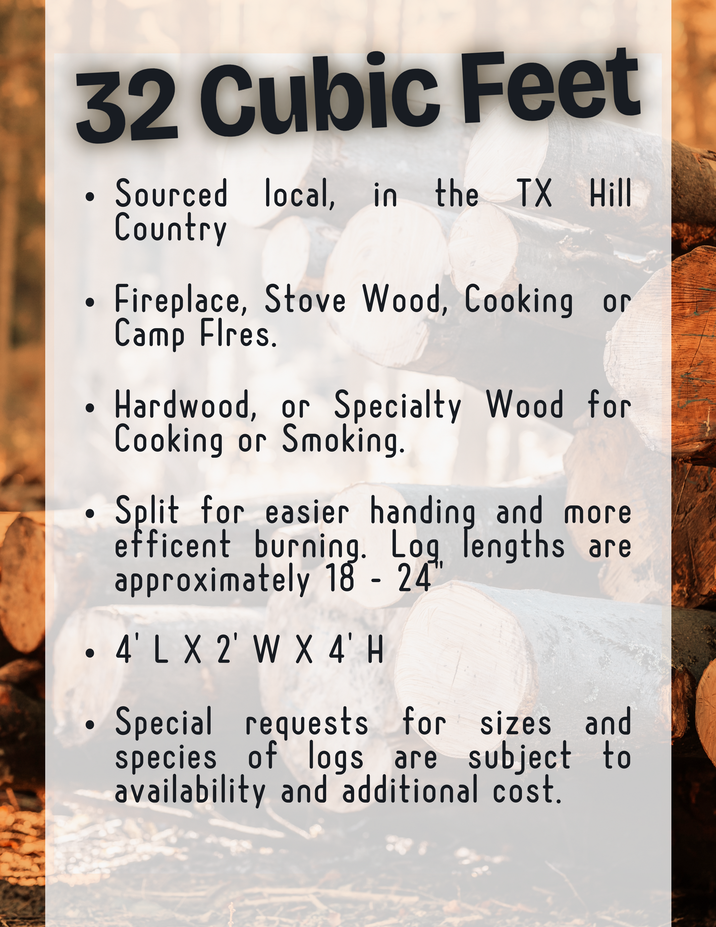 Pecan Firewood